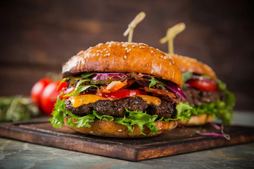 Burger black pepper