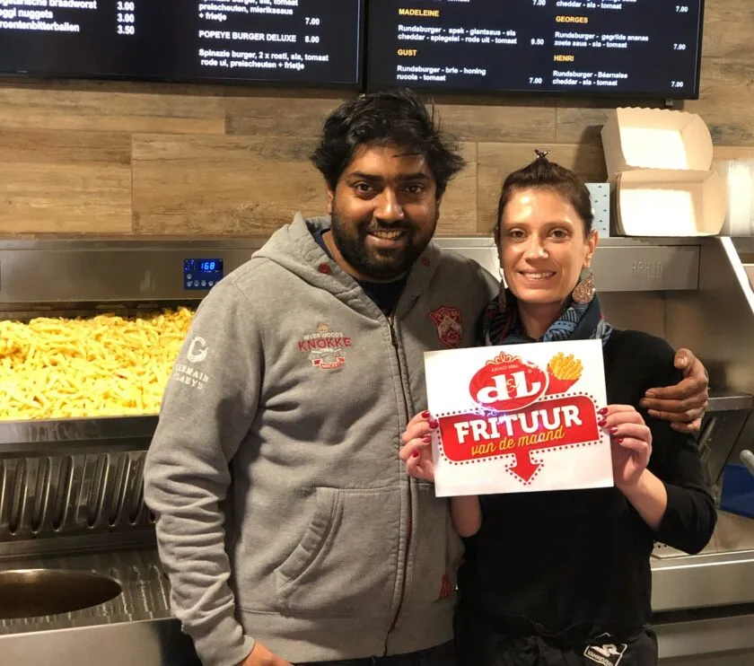 Extra visibiliteit voor D&L frituur van de maand winnaars Jeremy en Leentje