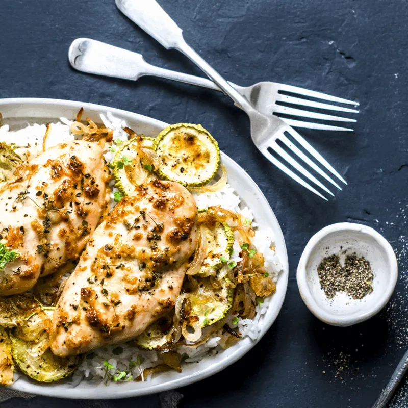 Poulet au barbecue et sauce curry
